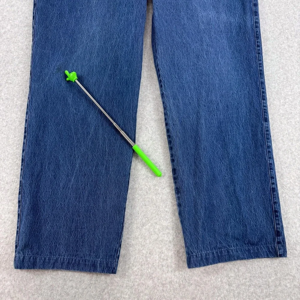 Orvis Jeans Mens 42x30 Blue Medium Wash Relaxed Straight Denim Made Portugal